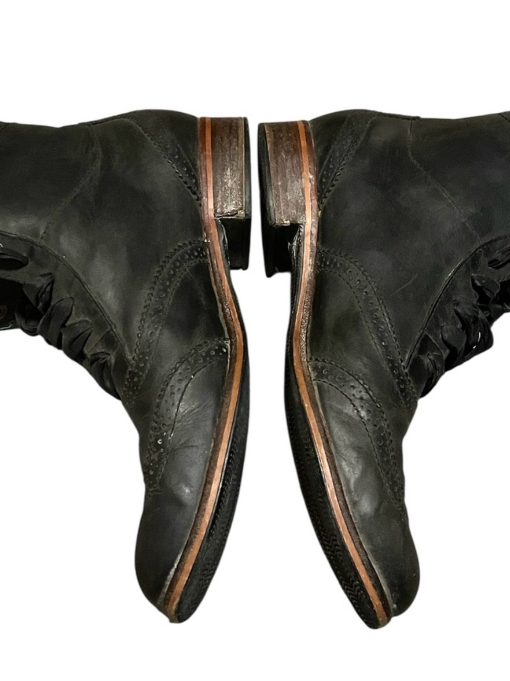 Sebago women’s claremont wingtip leather booties black size 8M - Picture 6 of 11